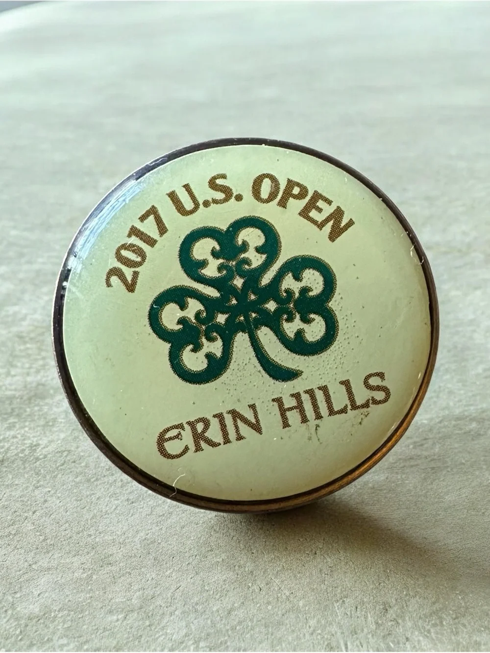 2017 U.S. Open Erin Hills Clover Shamrock Enameled Metal 1